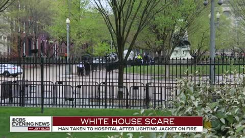 Man sets his clothes on fire outside the White House