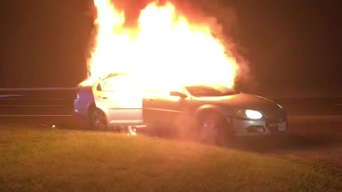 Night shift vehicle fire