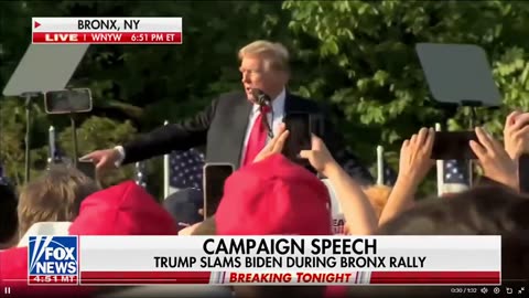 Tại Bronx, NY, TT. Trump thả BOM Biden