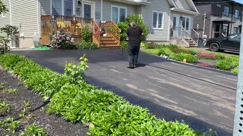 Professional Asphalt Spray Sealing: “The Tiny Edgy Sealed One” Top Coats Pavement Maintenance