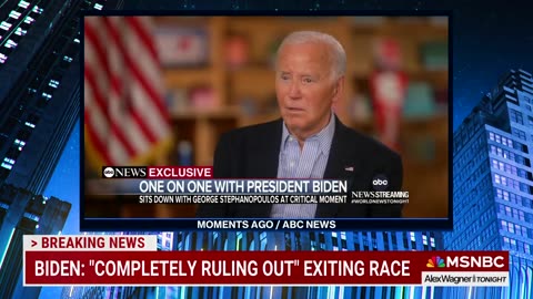 President Biden ‘completely ruling out’ exiting presidential race after ABC News interview