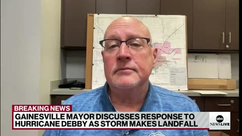 Gainesville mayor discusses Hurricane Debby making landfall