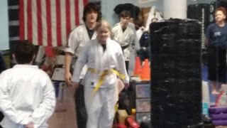 Sofia gets yellow belt