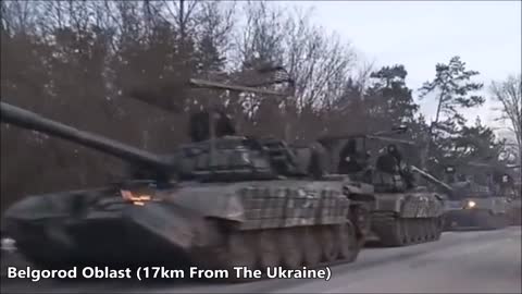 Russian Tanks With Metal Cages Against Drones Towards Ukraine || Belgorod 17 km From The Ukraine