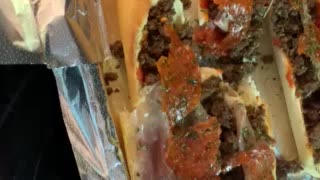 Homemade French Bread Pizza with Meat