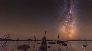 Milky Way Moving Across the Night Sky