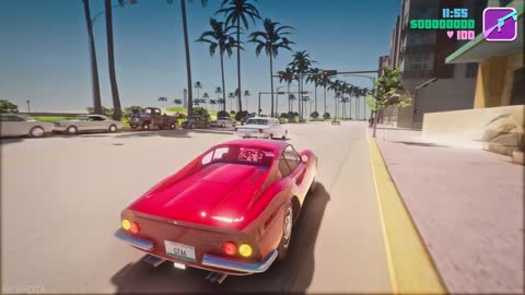 GTA Vice City Remastered 2021 Gameplay Next-Gen Ray Tracing Graphics on RTX 3090 GTA 5 PC MOD