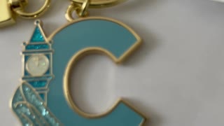 Disney Parks Letter C Cinderella Initial Keychain