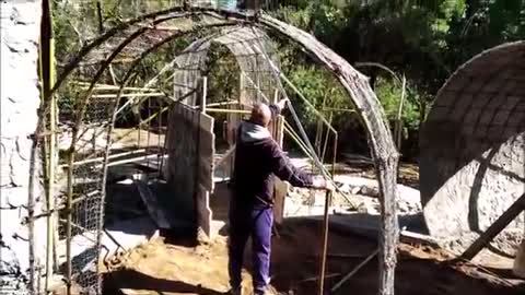 Wow! Online student build himself a 5 room dome