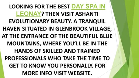 Best Day Spa in Leonay