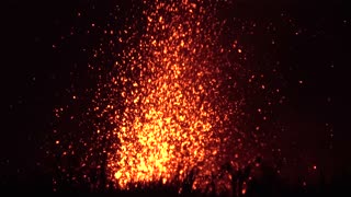 Volcano Lava Eruption in Slow Motion