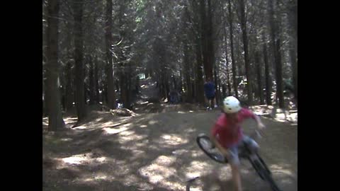 Kid Wrecks Bike In The Forest And Disappears In A Surprise Hole