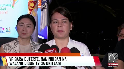 VP Sara Duterte, nanindigan na walang 'disunity' sa UniTeam