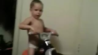 Lucas doing a wheelie!!!