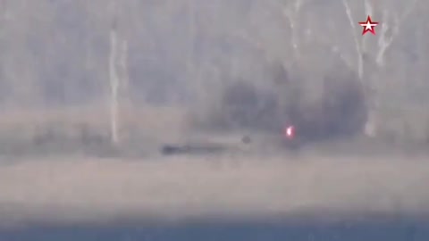 Footage of DPR troops using an anti-tank guided missile (ATGM) on a Ukrainian position.