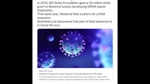 Moderna has patented DNA sequence in virus