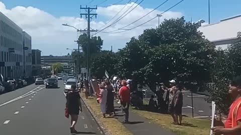 Outside Ministry Of Education building in #Auckland