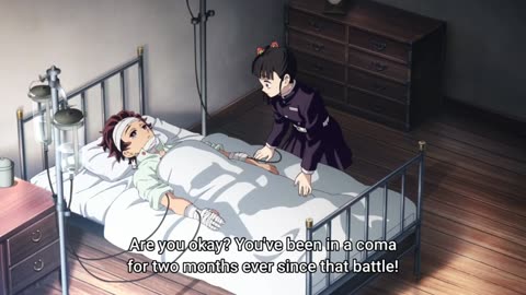 Tanjiro wakes up from coma and Kanao's reaction- Kimetsu no Yaiba Swordsmith Village Arc 鬼滅の刃 刀鍛冶の里編