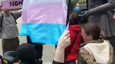 Trans Rights Activists Manhandle Lone Woman