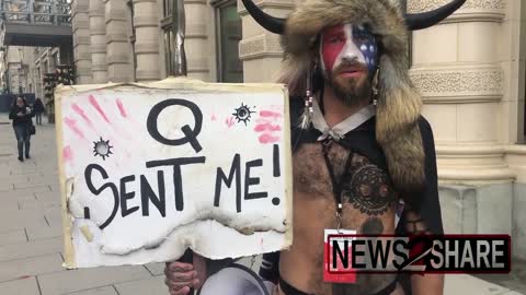 Viking Trump supporter seen in Capitol