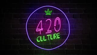(No Sound) Neon 420 Culture Digital Art TV/PC Screensaver Background