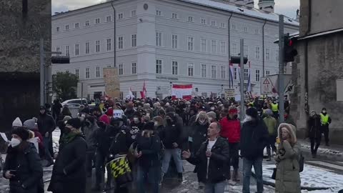 Protest in Salzburg, Austria 28.11.2021