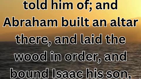 "Binding of Isaac: Genesis 22:9"