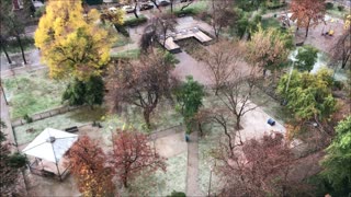 Hail rain at Las Condes in Santiago, Chile