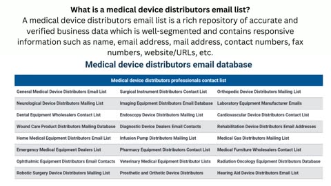 Where to Get Medical Device Distributors Email List for Free?