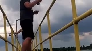 FLY FISHING OFF PIER