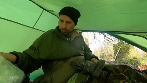 In the tent . Chilling. Riverside wildcamping