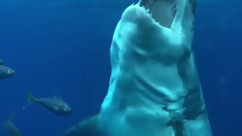 Thats a big bite? Do you like shark?