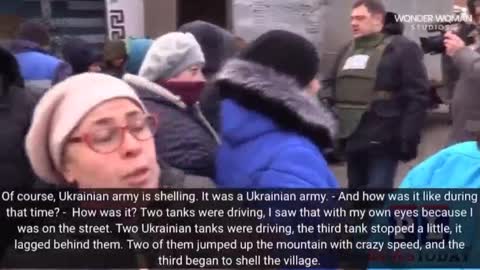 Citizens confirm Ukranian forces were firing on their own people. Remember that Kindergarten that was blown up? (Captions on)