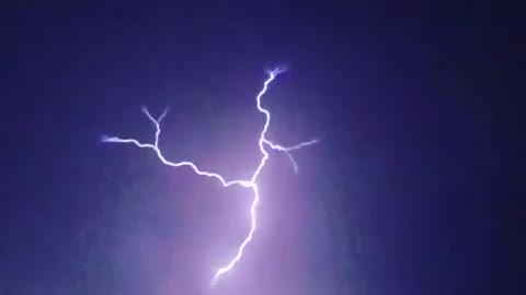 Glorious slow motion captures incredible lightning strike