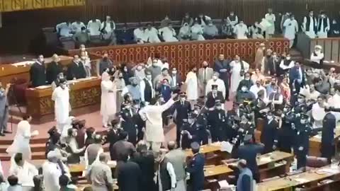 Pakistani parlament colapse #fight 2021/ Pelea en el parlamento pakistani
