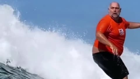 This man surfs a little differently