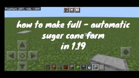 EASY AUTOMATIC SUGER CANE FARM Tutorial -- Bedrock!