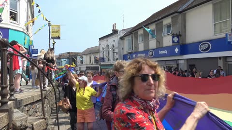 Penzance Cornwall Gay LGBTQIA+ Pride Parade 2024 Part 1 with Lord Mayors speech