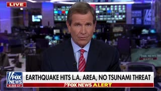 Earthquake hits L.A. area no tsunami threat