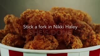 Trump's ad, strangely insulting chickens, comparing Nikki Haley to one