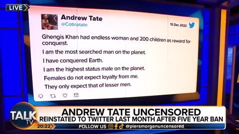 Andrew Tate Apologises For Past Comments On Islam and ISIS