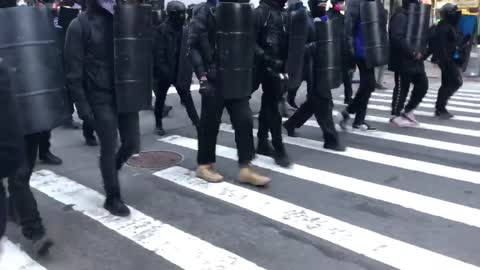 Antifa Marching through NYC