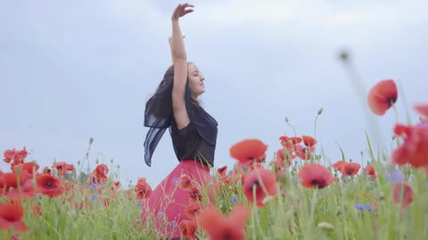 dancing gril in the flower field by bonginoreport | bongino report |music|