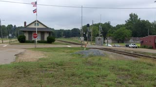 Amtrak at Flora, Mississippi July 2010