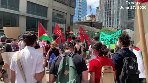 Toronto protest From the Jordan River to the Mediterranean Sea Palestine will be free