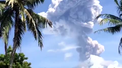 Check out this super cool footage of an erupting volcano!