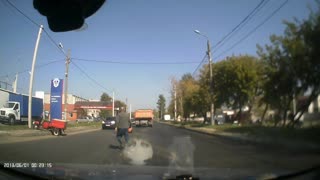 Dump Truck and Trike Collide