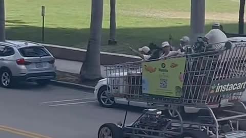 Oversized shopping cart