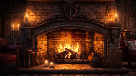 Cozy Fireplace & Crackling Fire Sounds for Sleep, Relaxation, Study | Relaxing Fireplace