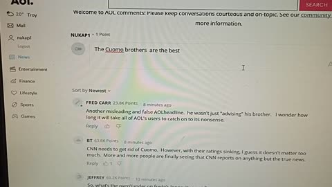 Verizon Medias AOL Comments shadow bans me in real time